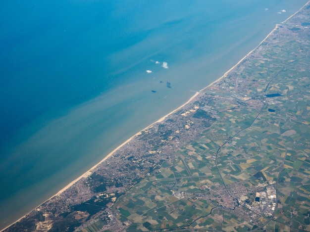Luftaufnahme der belgischen Küste