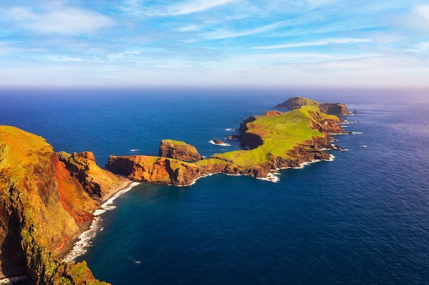 Luftaufnahme der Halbinsel Ponta de Sao Lourenco Madeira Portugal