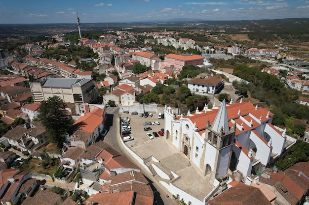 Luftaufnahme der Kirche St. Vincent in Abrantes Portugal