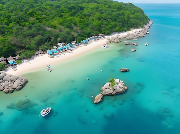 Luftaufnahme der Küste der Insel Koh Tao