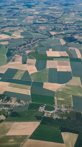 Luftaufnahme der Landschaft der Felder