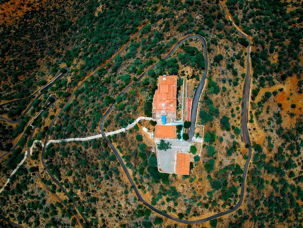 Foto luftaufnahme der landschaft