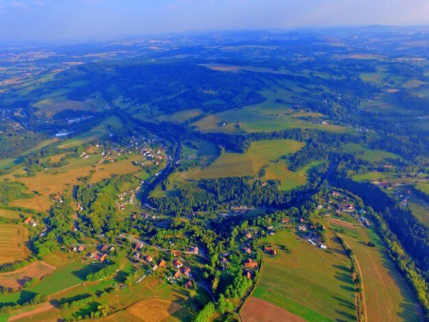 Foto luftaufnahme der landschaft