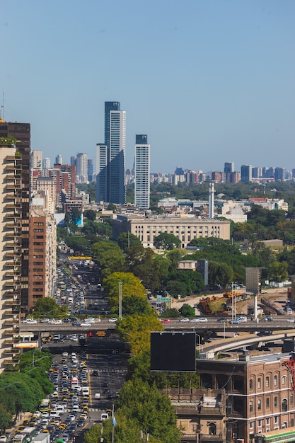 Luftaufnahme der Libertador Avenue, Stadt Buenos Aires