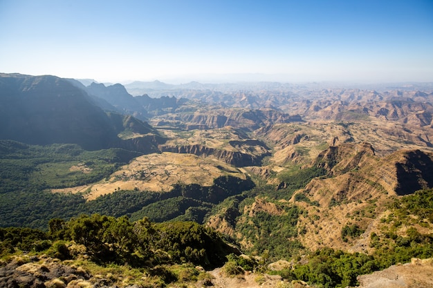 Luftaufnahme der Semien Mountains, Äthiopien, Horn von Afrika