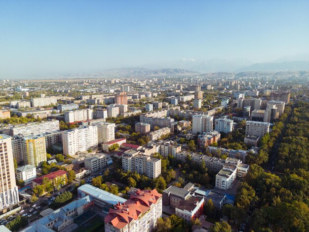 Luftaufnahme der Stadt Bischkek Kirgisistan