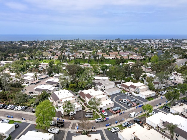 Luftaufnahme der Stadt Cardiff, Gemeinde in der eingemeindeten Stadt Encinitas im San Diego County