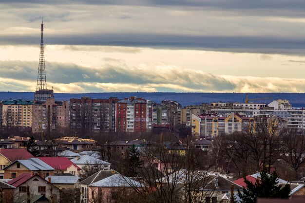 Luftaufnahme der Stadt Iwano-Frankiwsk