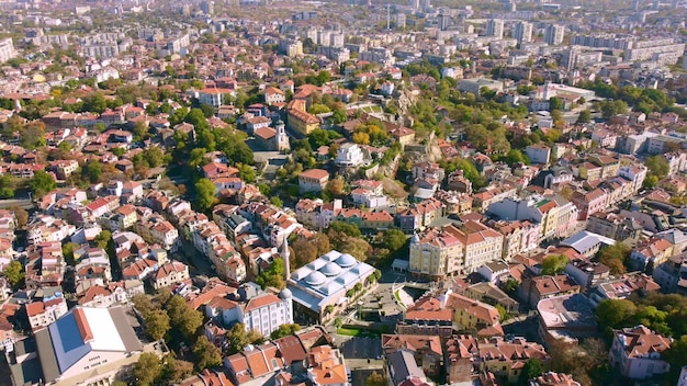 Luftaufnahme der Stadt Plovdiv Bulgarien