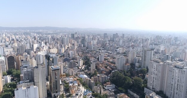Luftaufnahme der Stadt Sao Paulo, Brasilien.