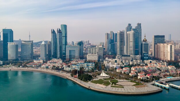 Luftaufnahme der Stadt Shandong Qingdao