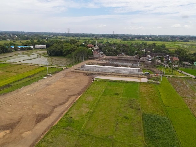 Luftaufnahme des Autobahnbaus im Projekt Klaten Indonesia Toll Solo Yogyakarta