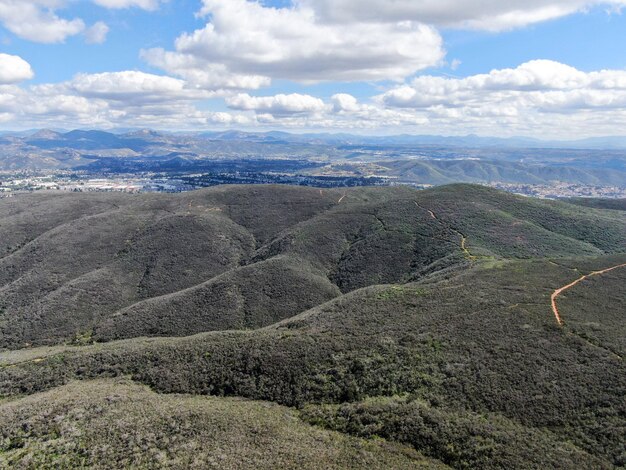 Luftaufnahme des Black Mountain im Carmel Valley San Diego Kalifornien USA