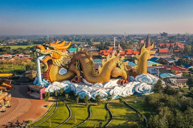 Luftaufnahme des Dragon Paradise Park Suphan Buri in Thailand