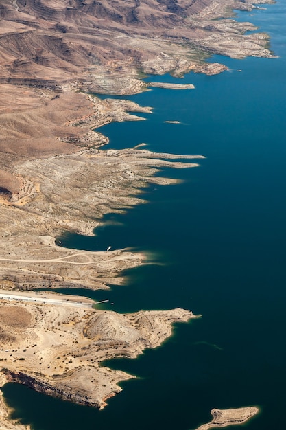 Foto luftaufnahme des lake mead