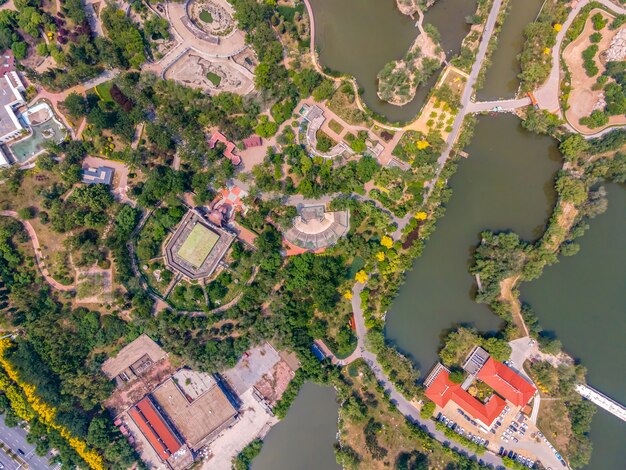 Luftaufnahme des tianjin wasserparks