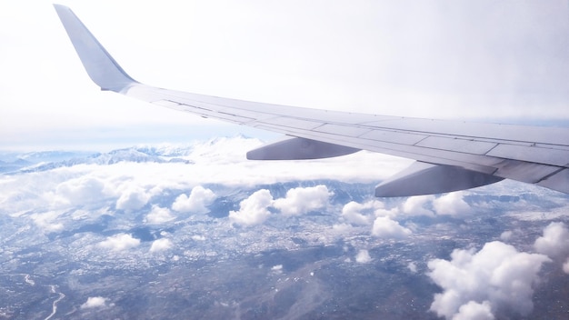 Luftaufnahme des Wolkenlandes gegen den Himmel