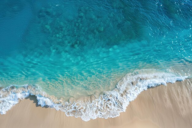 Foto luftaufnahme einer tropischen strandgenerativen ki mit einer drohne