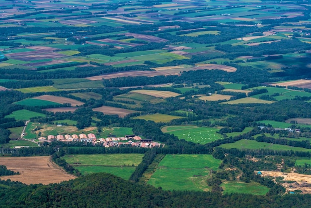 Foto luftaufnahme eines ackerlandes