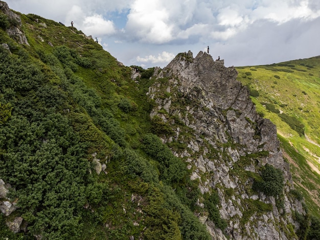 Luftaufnahme Landschaft Mountain Tracking Tourismus-Spur