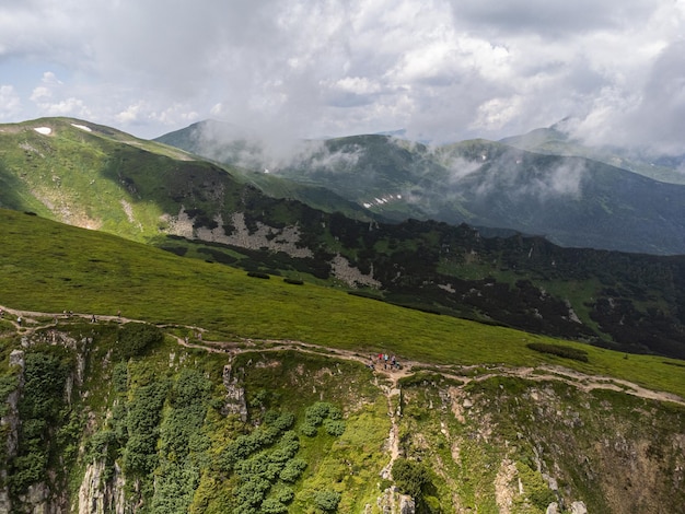 Luftaufnahme Landschaft Mountain Tracking Tourismus-Spur