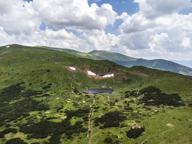 Luftaufnahme Landschaft Mountain Tracking Tourismus-Spur