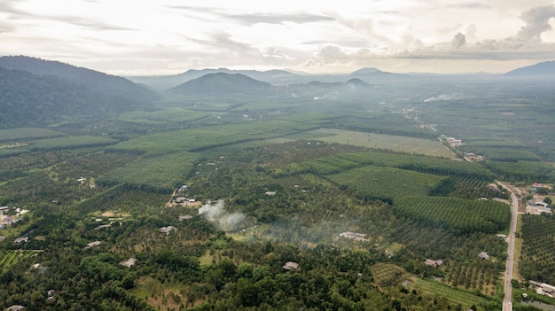 Foto luftaufnahme landschaft thailand