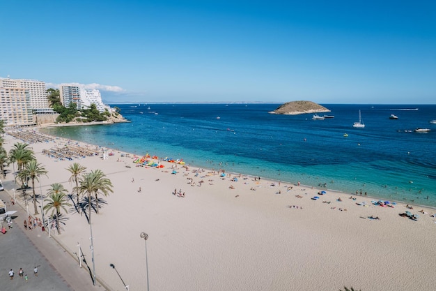 Luftaufnahme über den Strand in Palma de Mallorca Illes Balears Spanien