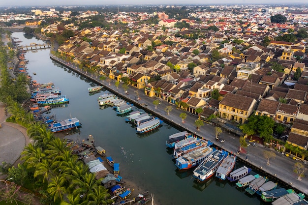 Luftaufnahme von Hoi An, antike Stadt, in Vietnam