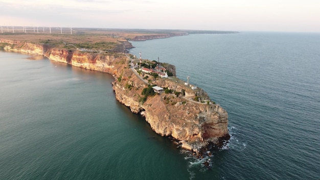 Luftaufnahme von Kap Kaliakra an der Schwarzmeerküste in Bulgarien