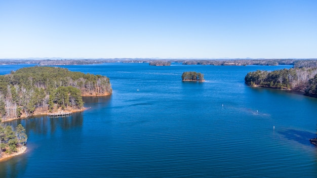 Luftaufnahme von Lanier Lake in Georgia, USA