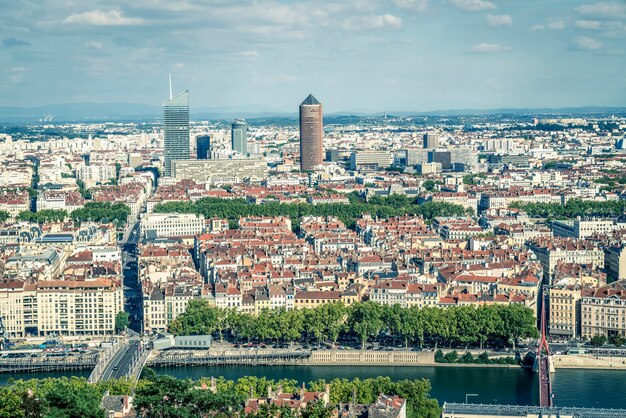 Luftaufnahme von Lyon Frankreich, Europa.