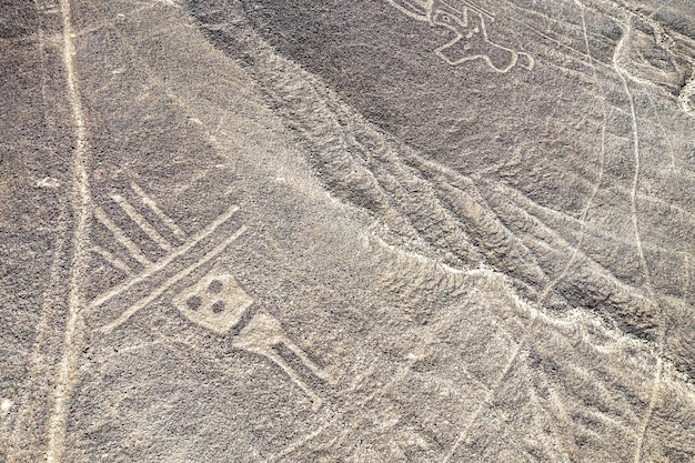 Luftaufnahme von Palpa Geoglyphen in Peru