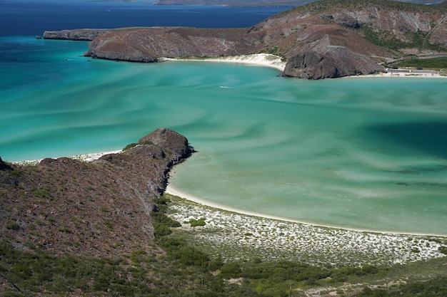 Luftaufnahme von Playa Balandra, La Paz, Baja California