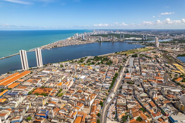 Luftaufnahme von Recife Hauptstadt von Pernambuco Brasilien