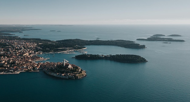 Foto luftaufnahme von rovinj kroatien