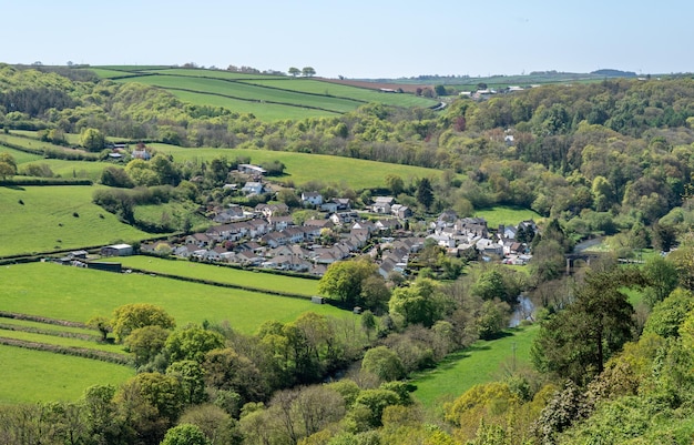 Luftaufnahme von Taddiport in der Nähe von Torrington in Devon