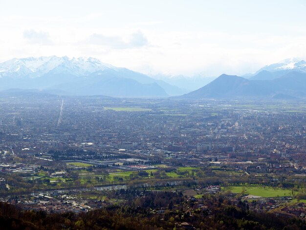 Luftaufnahme von Turin