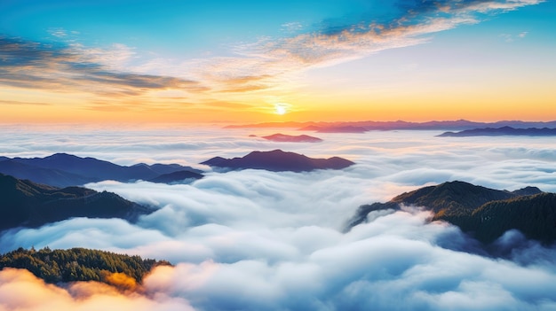 Luftaufnahme Weiße Wolken am Himmel Draufsicht von der Drohne Luftaufnahme aus der Vogelperspektive Luftaufnahme der Wolkenlandschaft von oben