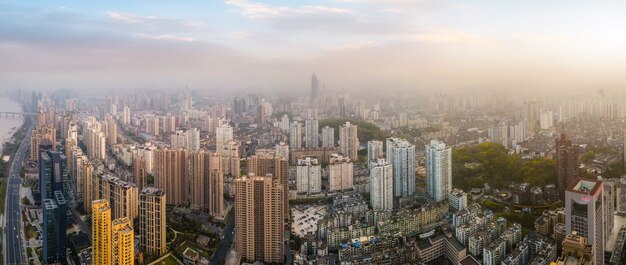 Luftaufnahmen der Architekturlandschaft der Stadt Wenzhou