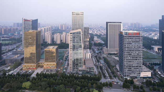 Luftaufnahmen der modernen urbanen Architekturlandschaft in Zi