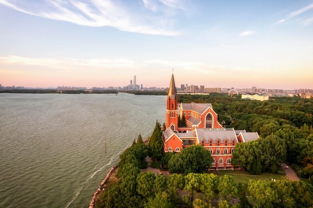 Luftaufnahmen der Stadtlandschaft von Suzhou