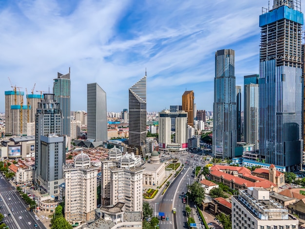 Luftaufnahmen der urbanen Architekturlandschaft von Tianjin