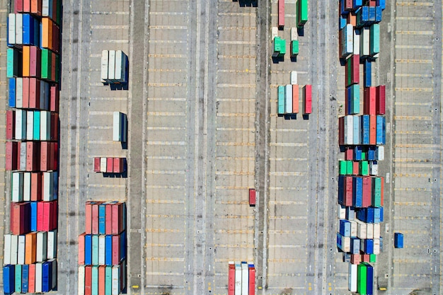 Luftaufnahmen des Containerterminals