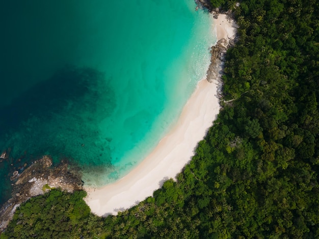 Luftaufnahmen Inselblick Meer Strand Sand schön