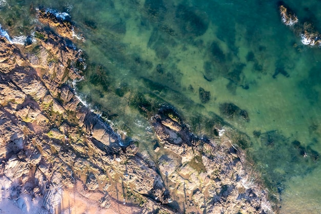 Luftaufnahmen von Küstenriffen