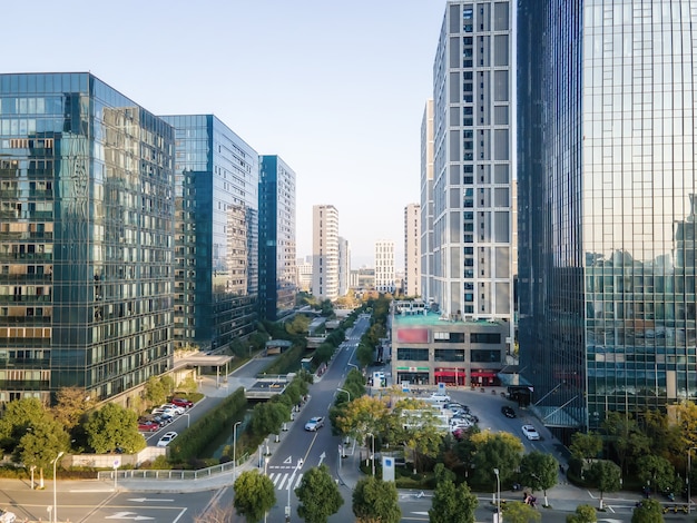 Luftaufnahmen von Ningbo Stadtarchitektur Landschaft Skyline