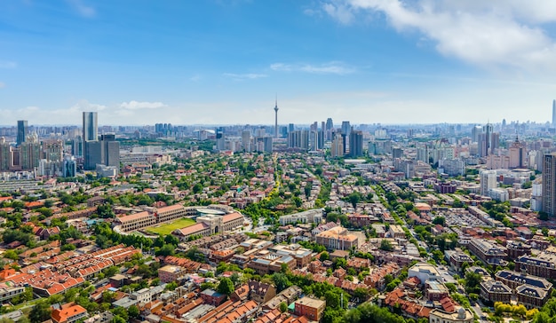 Luftaufnahmen von Tianjin Stadtarchitektur Landschaft Skyline