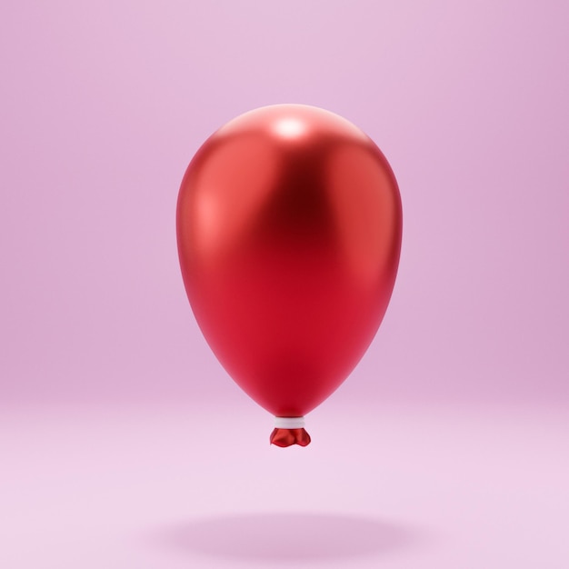 Luftballon 3d-Renderdarstellung Einfaches 3D-Rendering-Ballonsymbol mit Kopierbereich