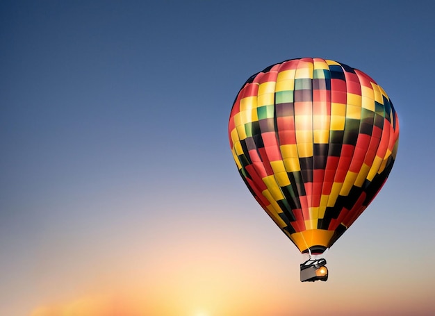 Foto luftballon am abendhimmel